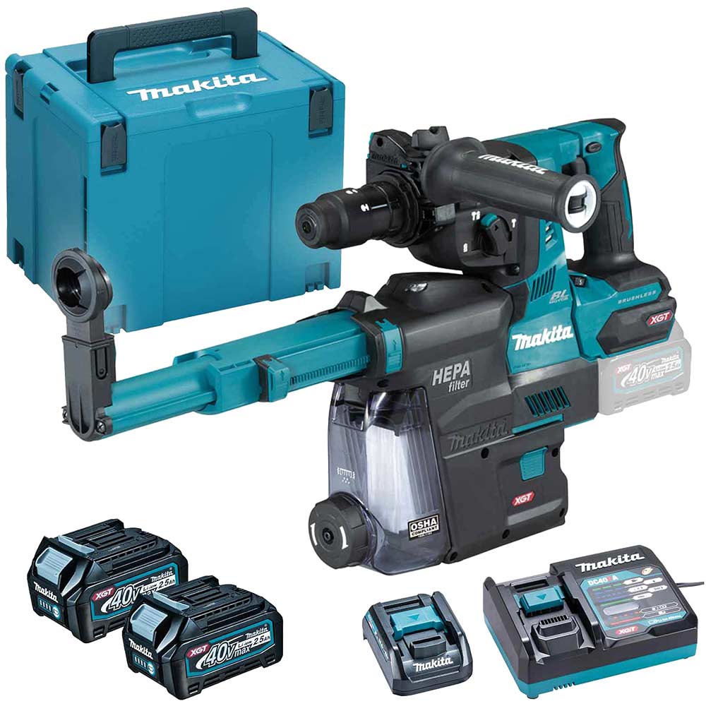 Makita HR004G 40v Max XGT Cordless Brushless SDS Plus Drill 1 x 2.5ah