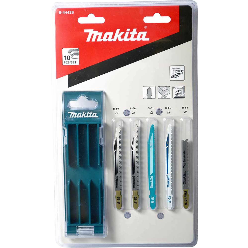 Image of Makita 10 Piece Super Express and Laminate Cutting Jigsaw Blade Set