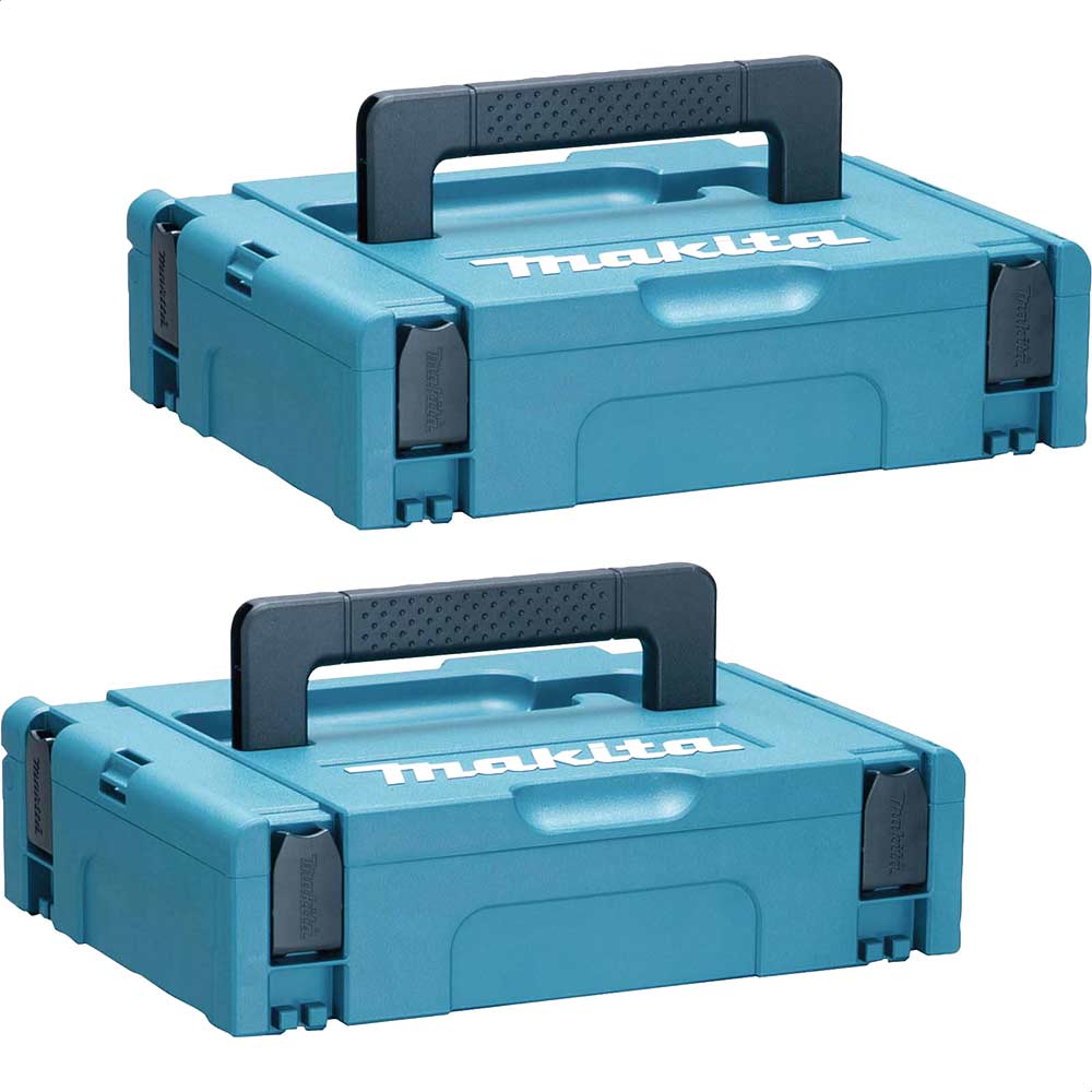 Makita 2 Piece 821549-5 MakPac Connector Stackable Power Tool Case Set