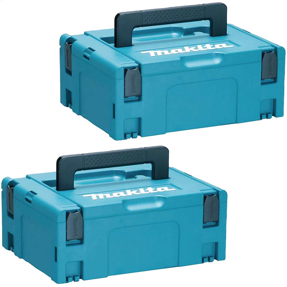 Image of Makita 2 Piece 821550-0 Type 2 MakPac Connector Stackable Power Tool Case Set