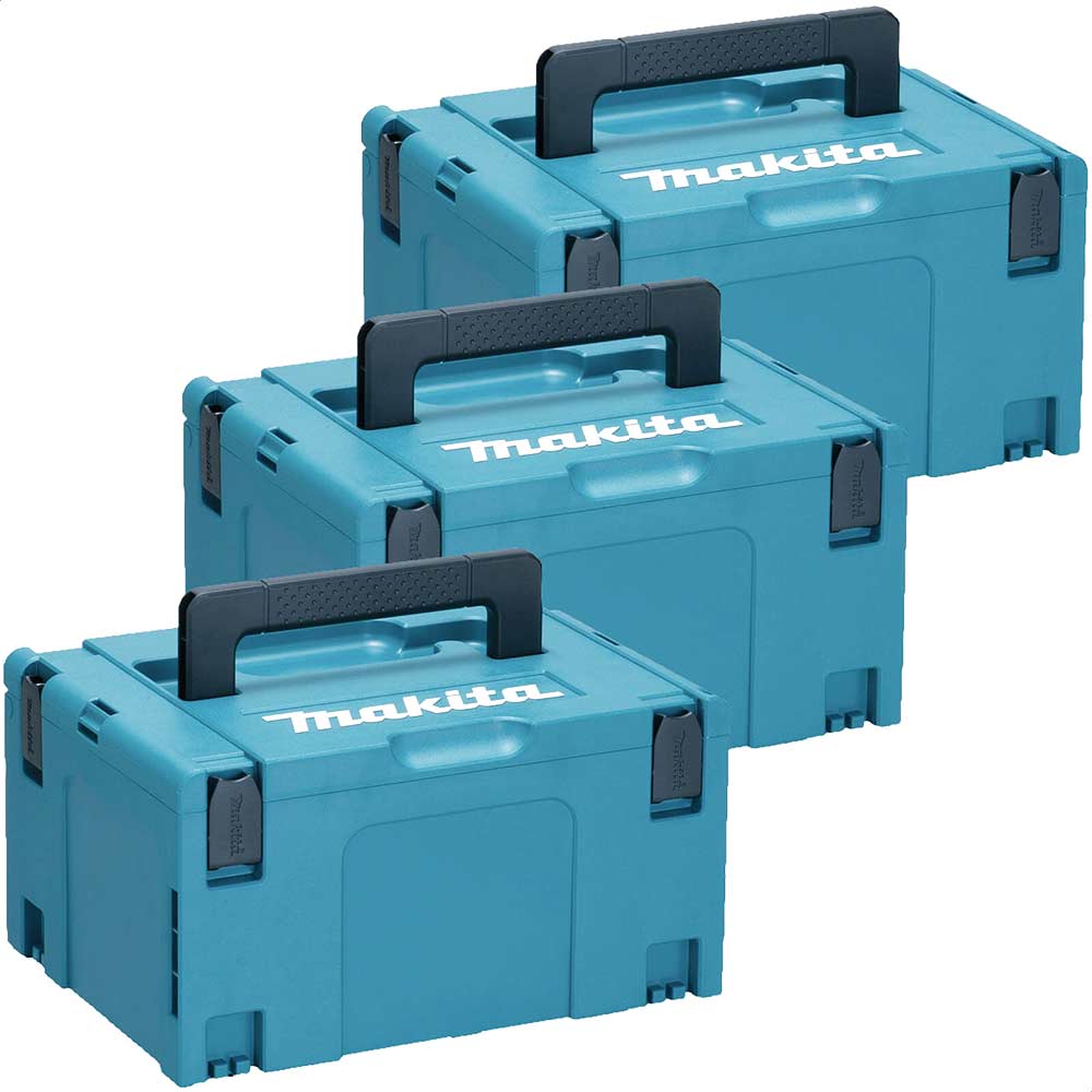 Makita 3 Piece 821551-8 MakPac Connector Stackable Power Tool Case Set