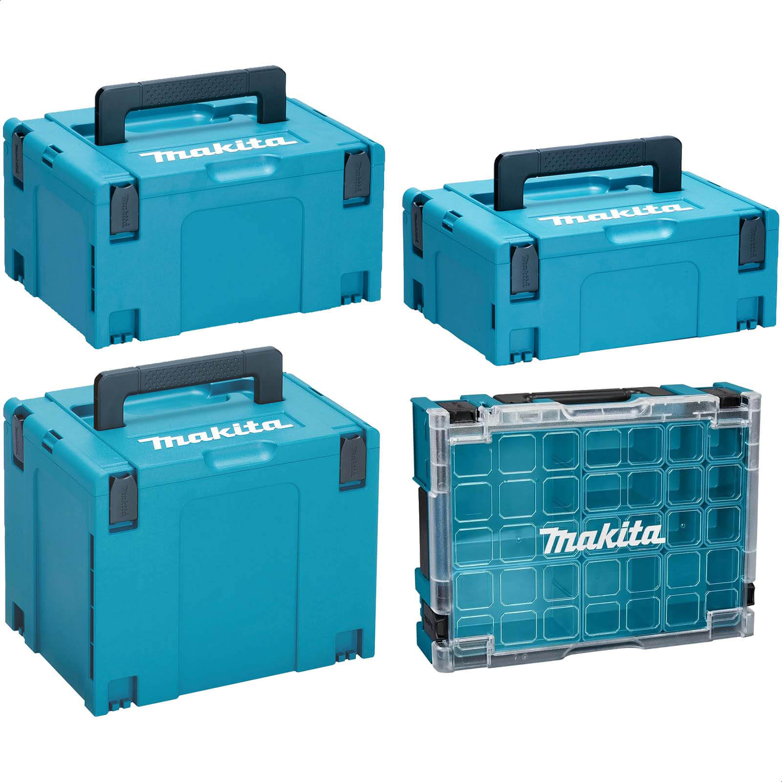 Photos - Tool Box Makita 3 Piece MakPac Connector Stackable Power Tool Case Set and Organise 