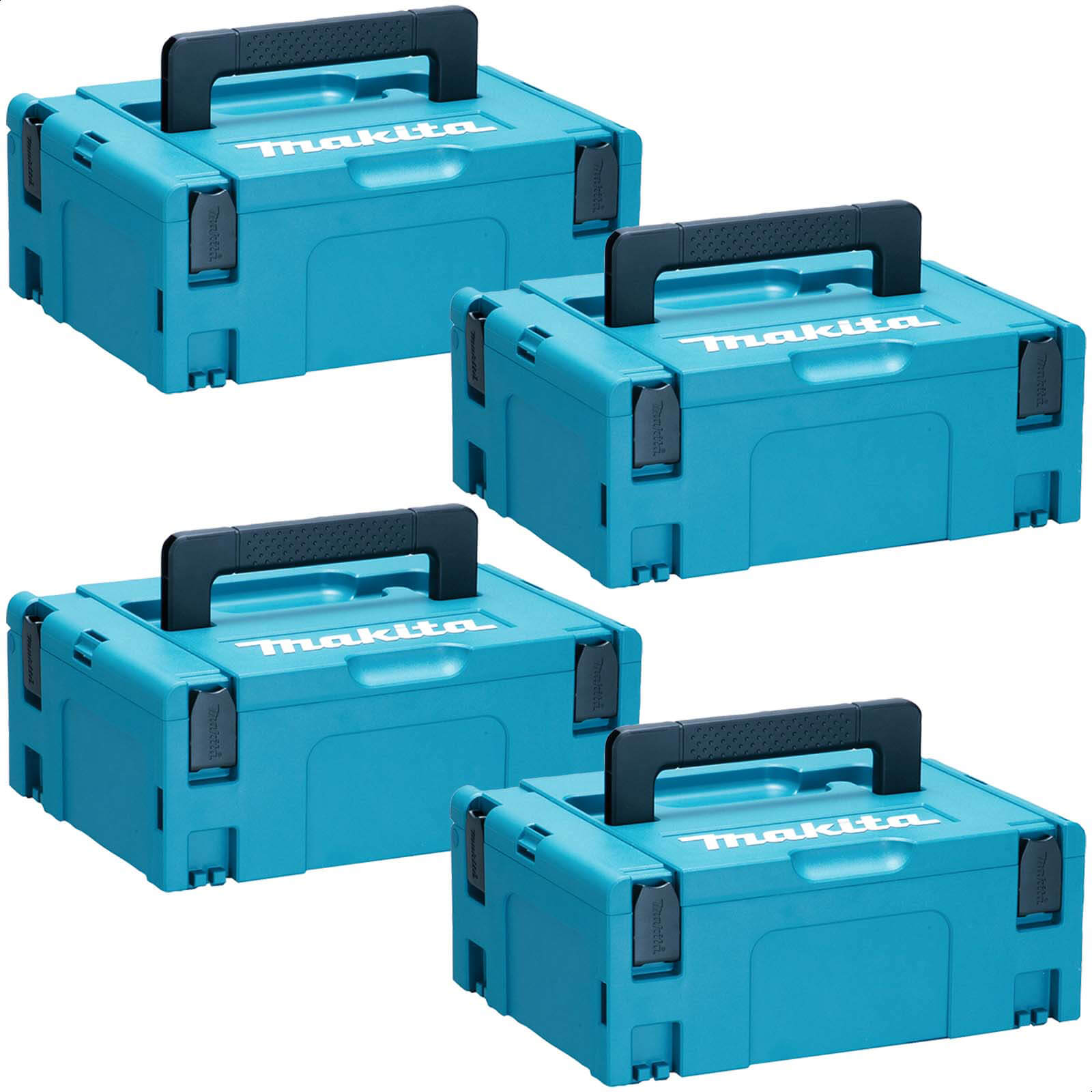 Image of Makita 4 Piece 821550-0 MakPac Connector Stackable Power Tool Case Set
