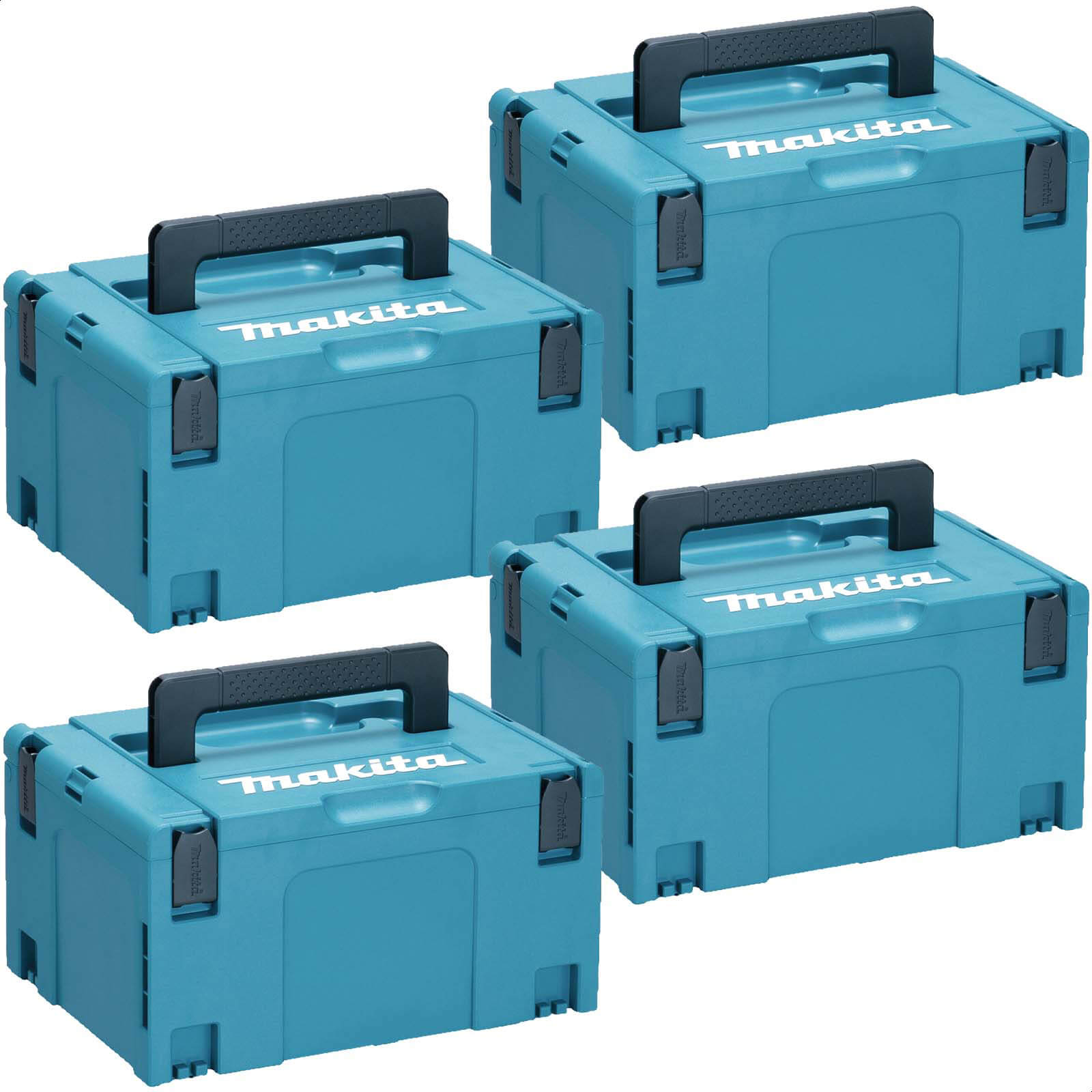 Image of Makita 4 Piece 821551-8 MakPac Connector Stackable Power Tool Case Set