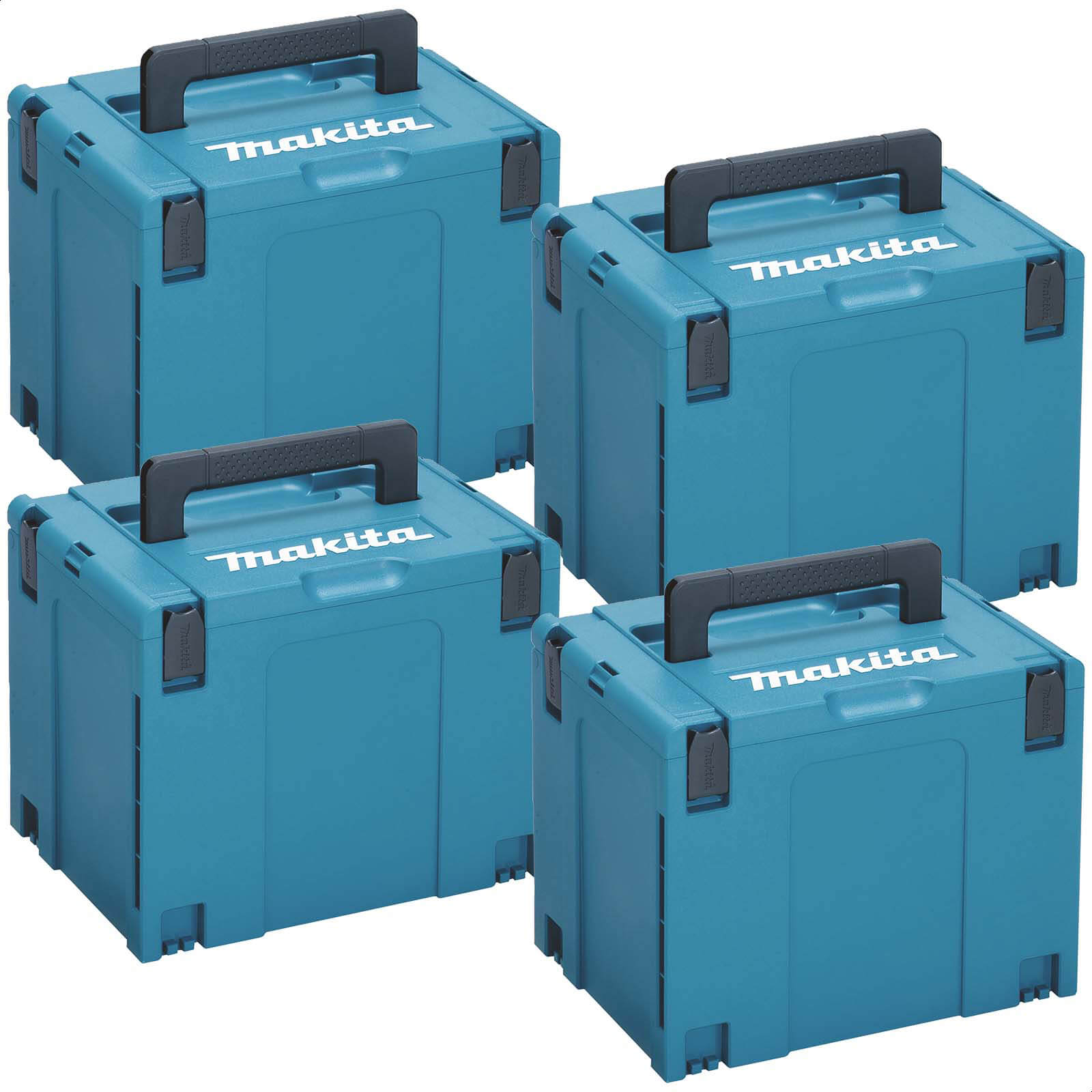 Image of Makita 4 Piece 821552-6 MakPac Connector Stackable Power Tool Case Set