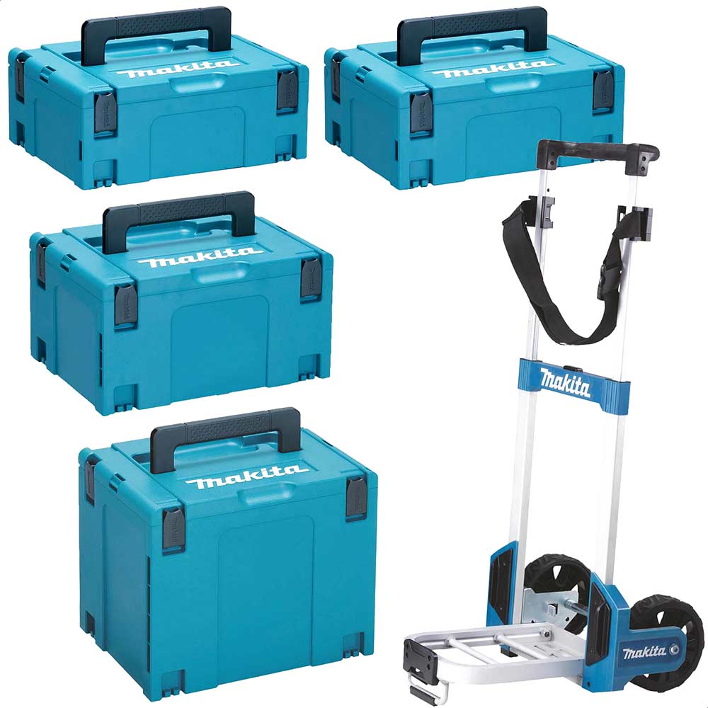 Photos - Tool Box Makita 4 Piece MakPac Connector Stackable Power Tool Case Set and Case Tro 