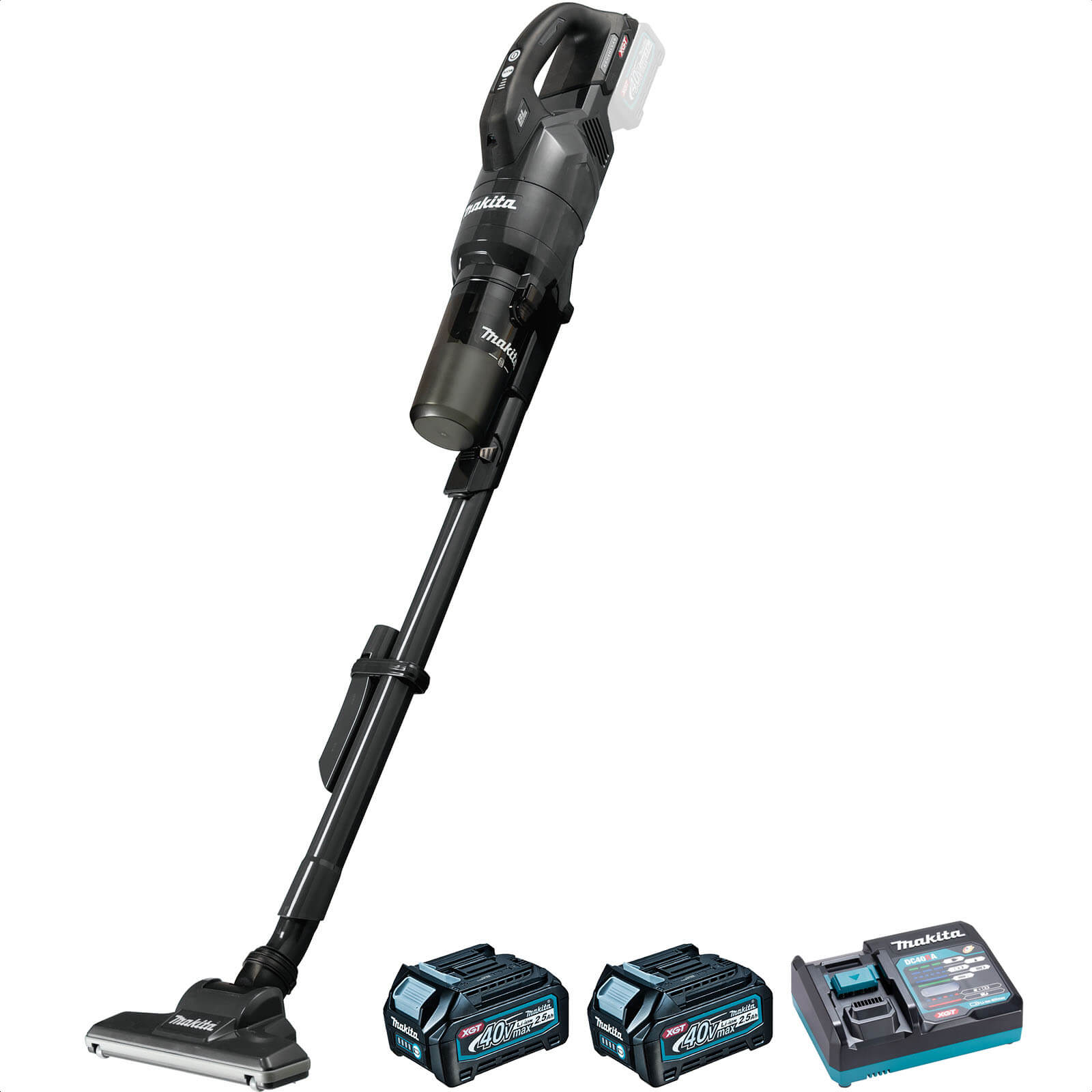 Image of Makita CL003G 40v Max XGT Cordless Brushless Vacuum Cleaner 2 x 2.5ah Li-ion Charger No Case