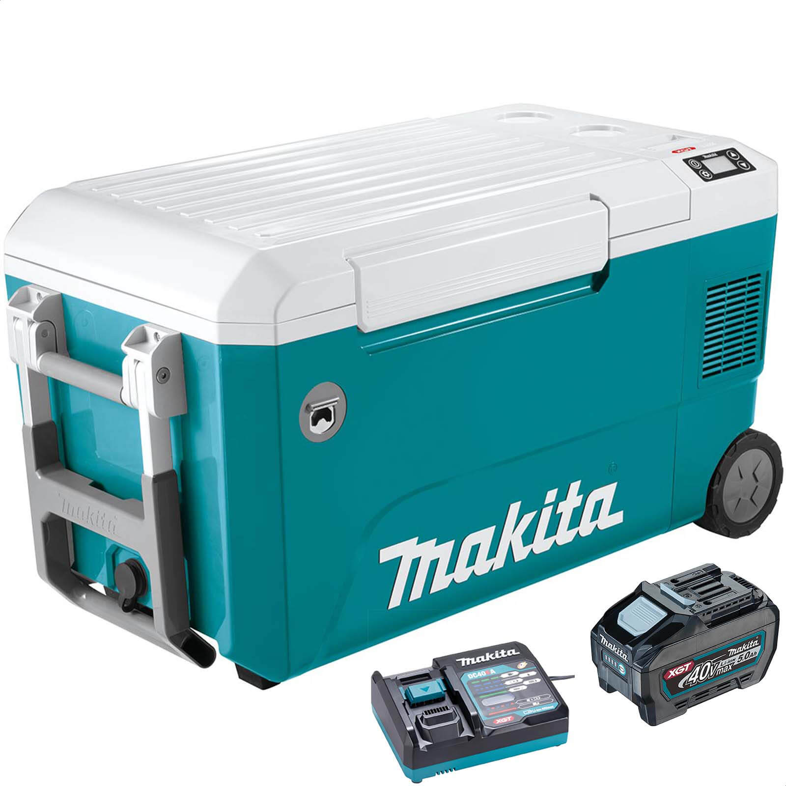 Image of Makita CW002G 40v Max XGT Cordless Drinks Cooler and Warmer Box 1 x 5ah Li-ion Charger