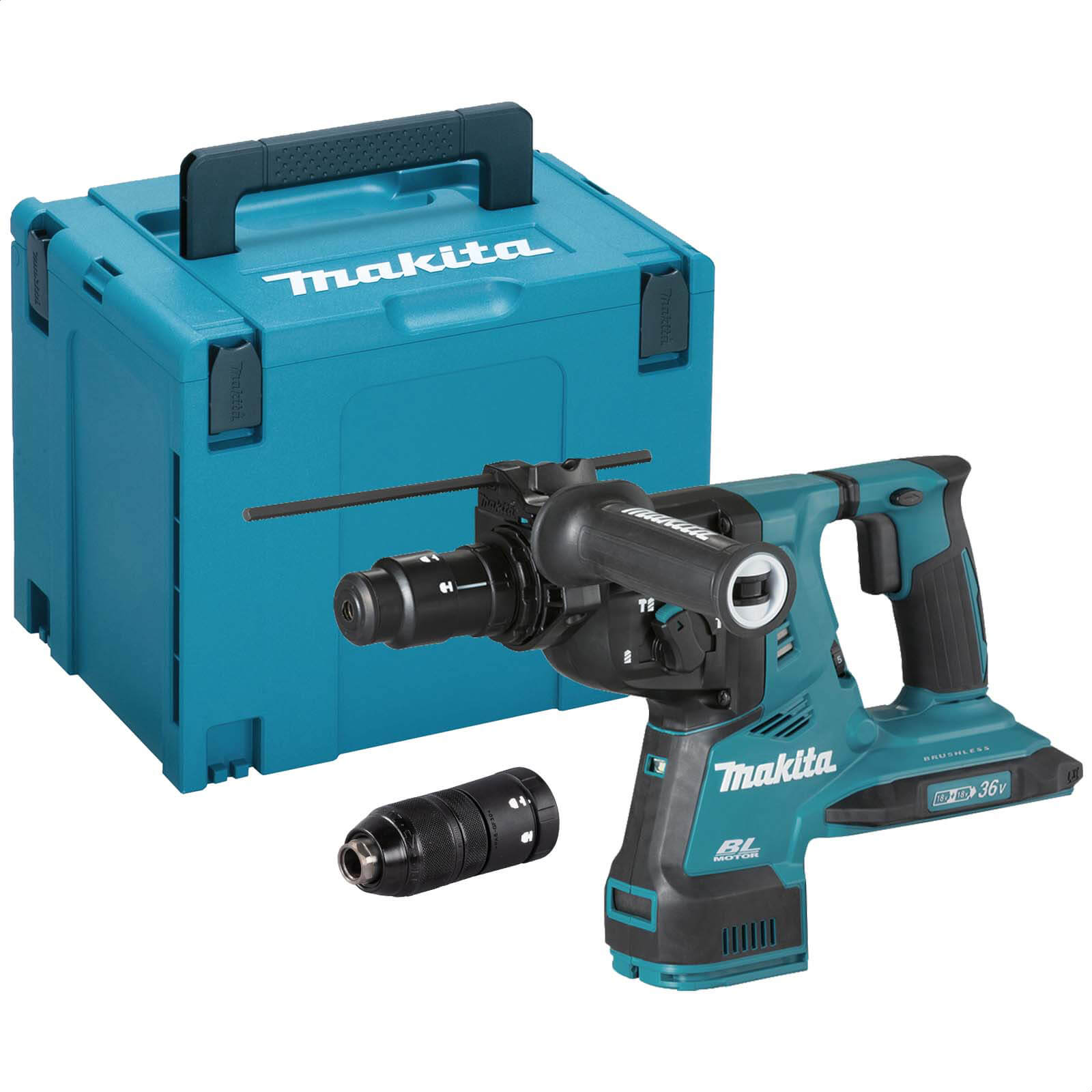 Image of Makita DHR281 Twin 18v LXT Cordless Brushless SDS Hammer Drill No Batteries No Charger Case