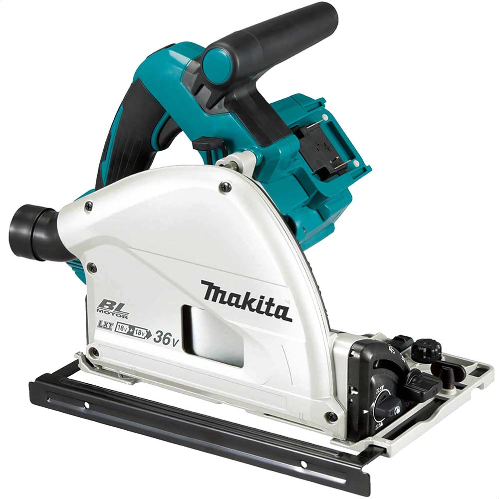 Image of Makita DSP601 Twin 18v LXT Cordless Brushless Plunge Saw 165mm No Batteries No Charger Case