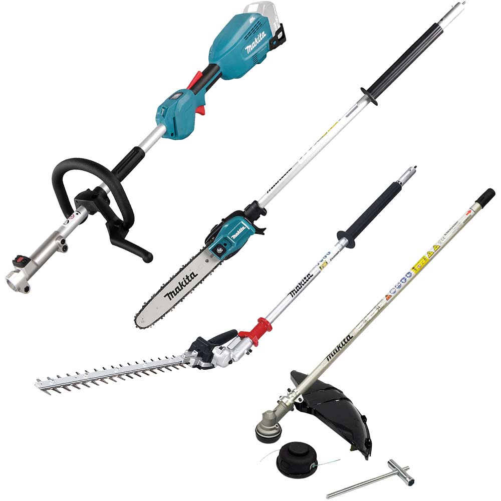 Makita DUX18 18v LXT Cordless Brushless Split Shaft Garden Multi Tool Set No Batteries No Battery Charger