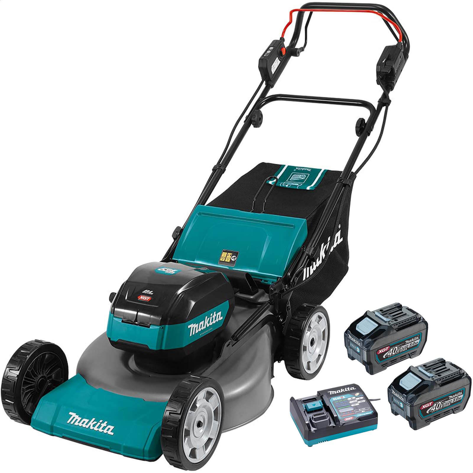 Image of Makita LM002G 40v Max XGT Cordless Brushless Lawnmower 530mm 2 x 5ah Li-ion Charger