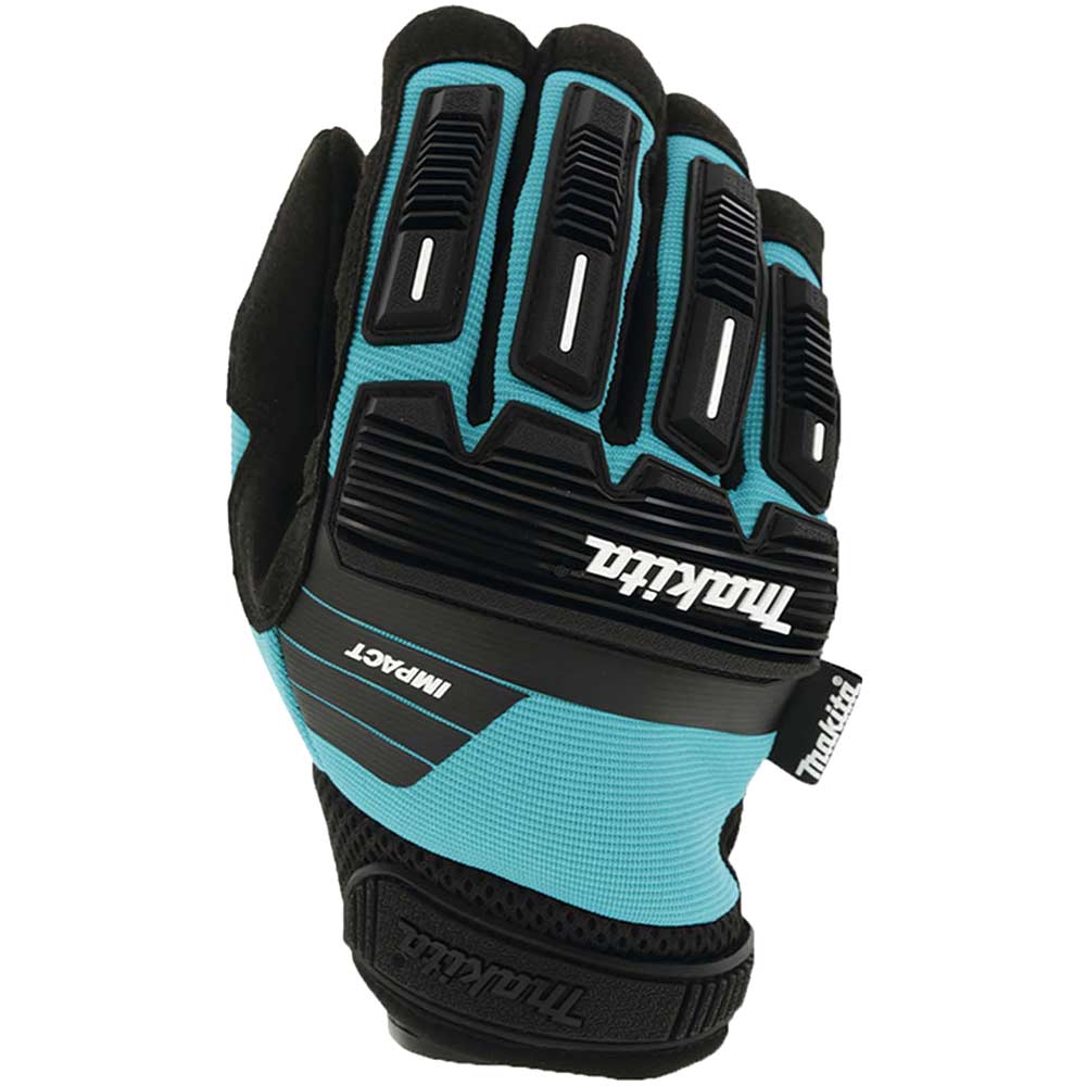 Makita Advanced Impact Demolition Gloves Black / Blue M Pack of 1