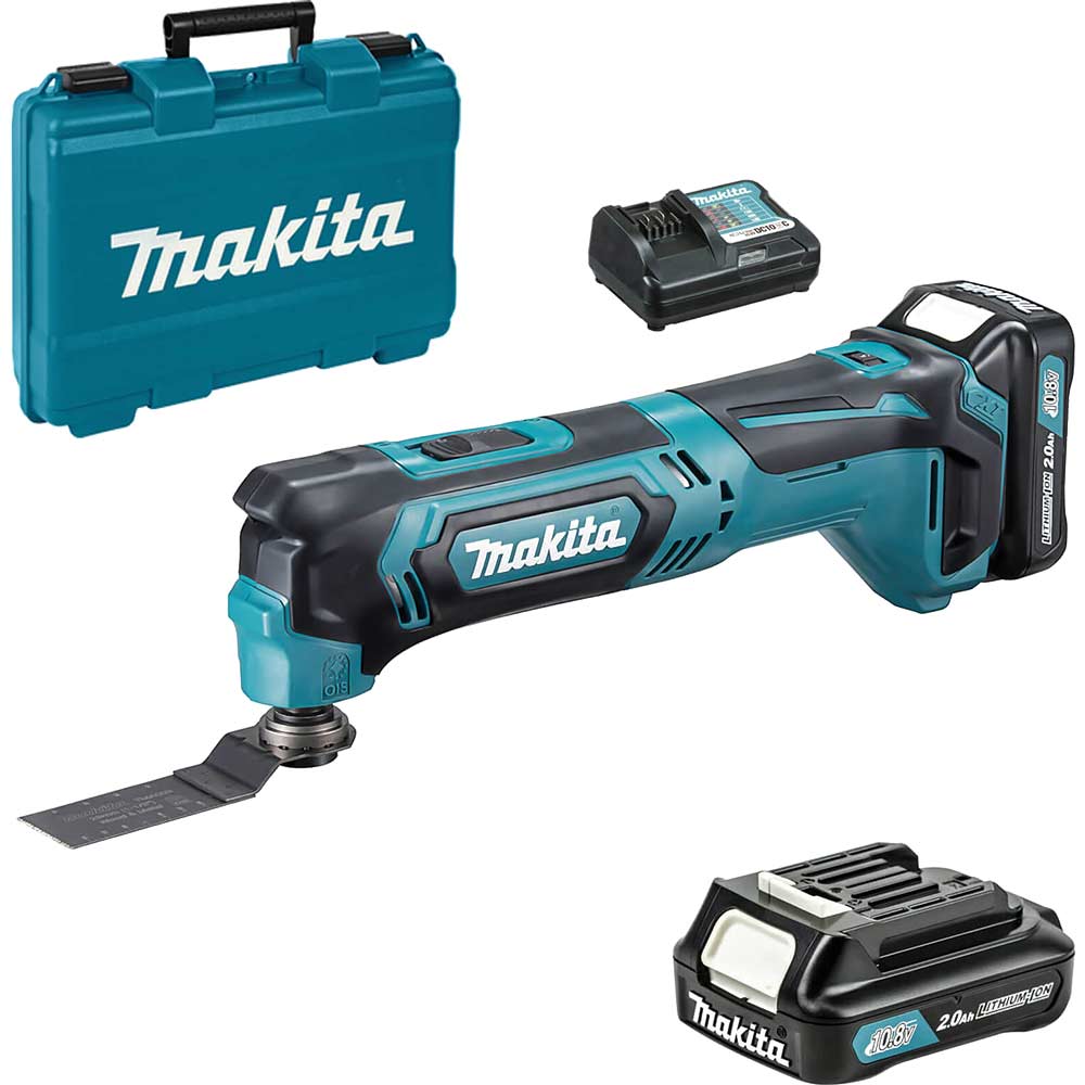 Image of Makita TM30D 12v Max CXT Cordless Multi Tool 2 x 2ah Li-ion Charger Case