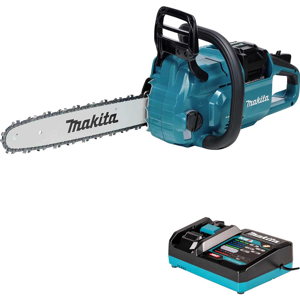 Makita UC022G 40v Max XGT Cordless Brushless Chainsaw 350mm Toolless Change 1 x 5ah Li-ion Battery Charger