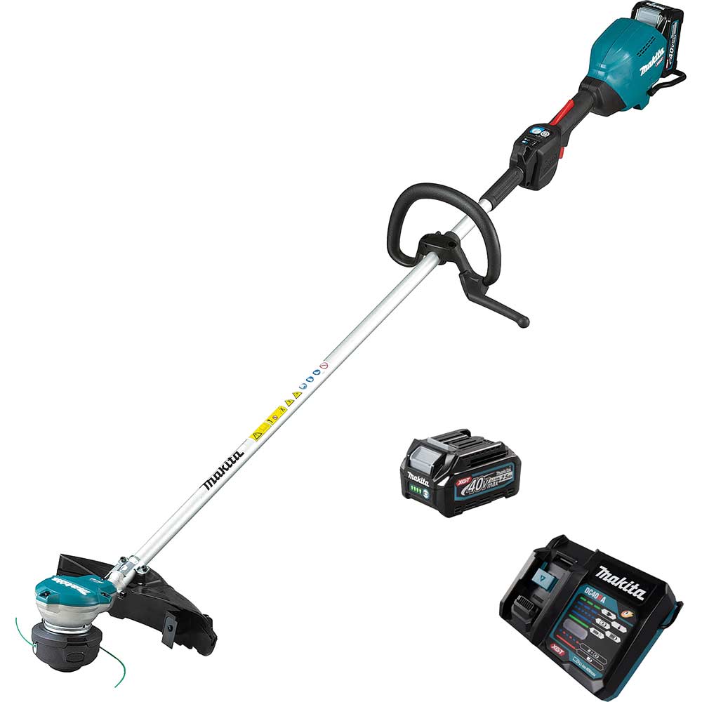 Makita UR003G 40v Max XGT Cordless Brushless Grass Trimmer 350mm 2 x 2.5ah Li-ion Battery Charger