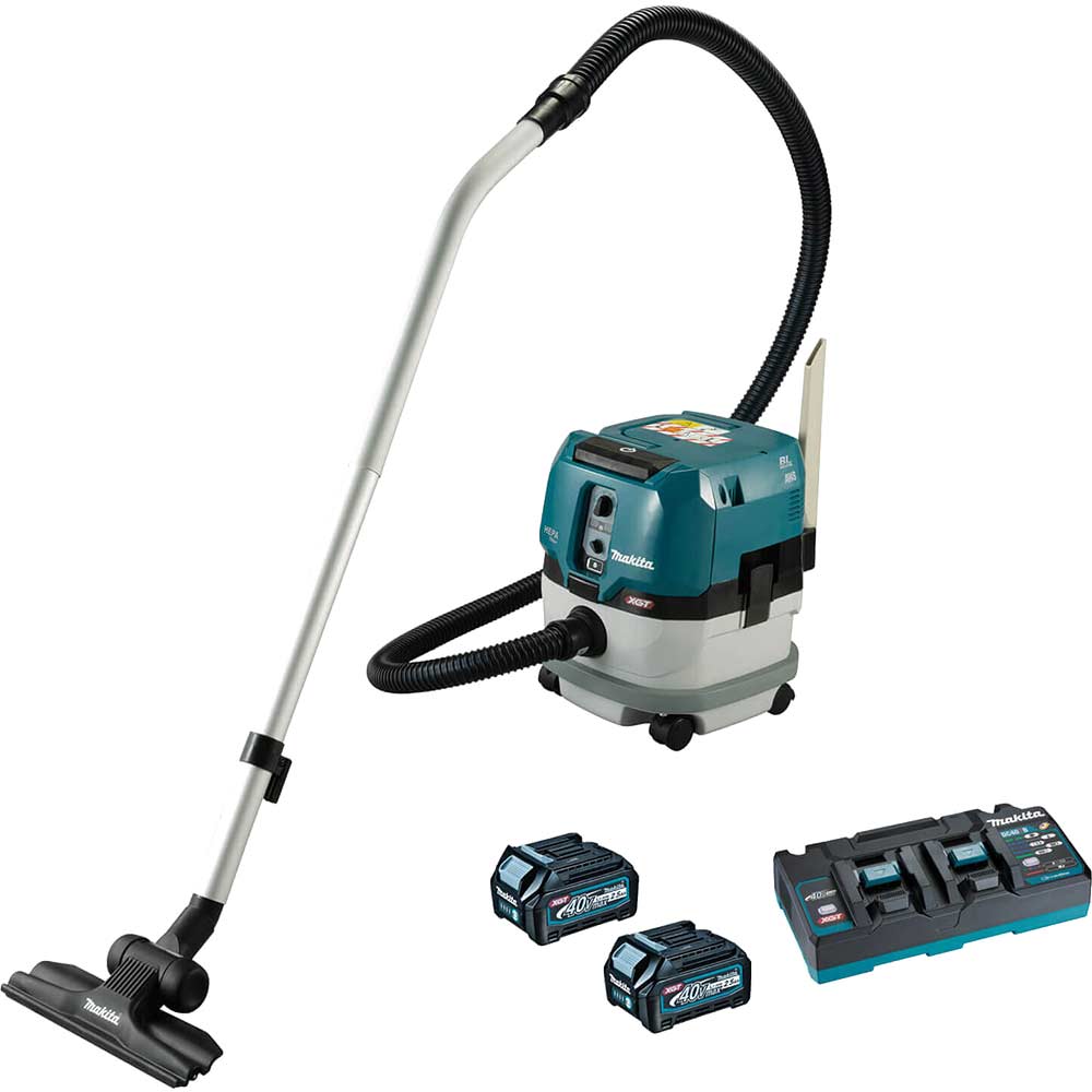 Makita VC002GL 40v Max XGT L Class Cordless Brushless Vacuum Cleaner 2 x 2.5ah Li-ion Battery Charger No Case