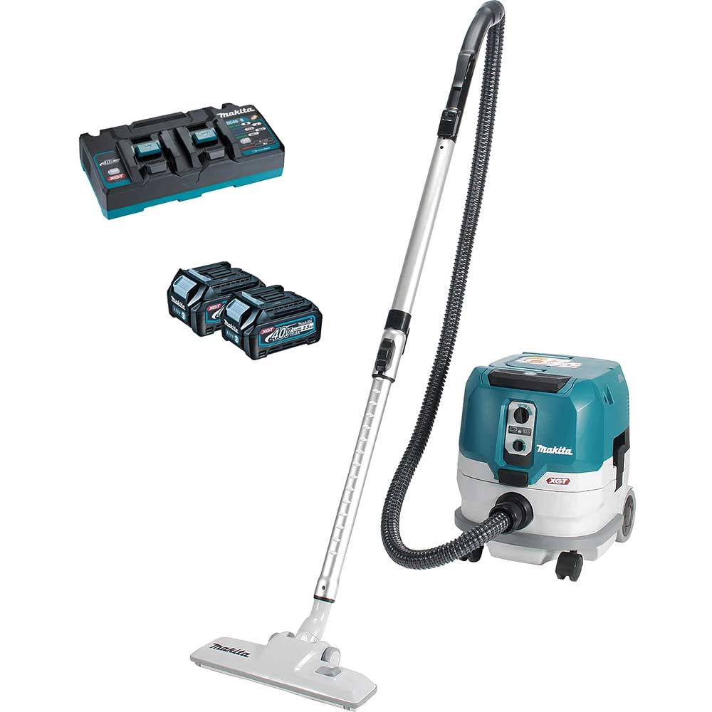 Image of Makita VC005GL 40v Max XGT L Class Cordless Brushless Vacuum Cleaner 8L 2 x 2.5ah Li-ion Charger No Case