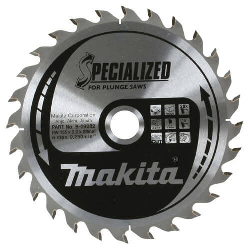 Image of Makita SPECIALIZED Wood Cutting Saw Blade 165mm 28T 20mm