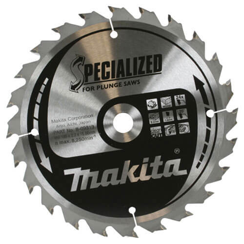 Image of Makita SPECIALIZED Wood Cutting Saw Blade 185mm 24T 15.8mm