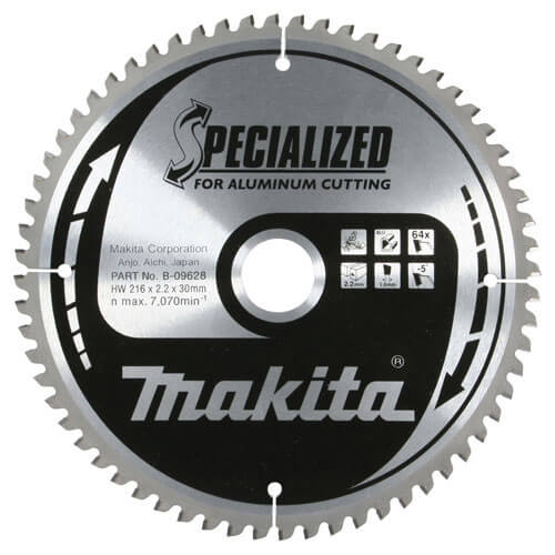 Image of Makita SPECIALIZED Aluminium Cutting Saw Blade 185mm 60T 15.8mm