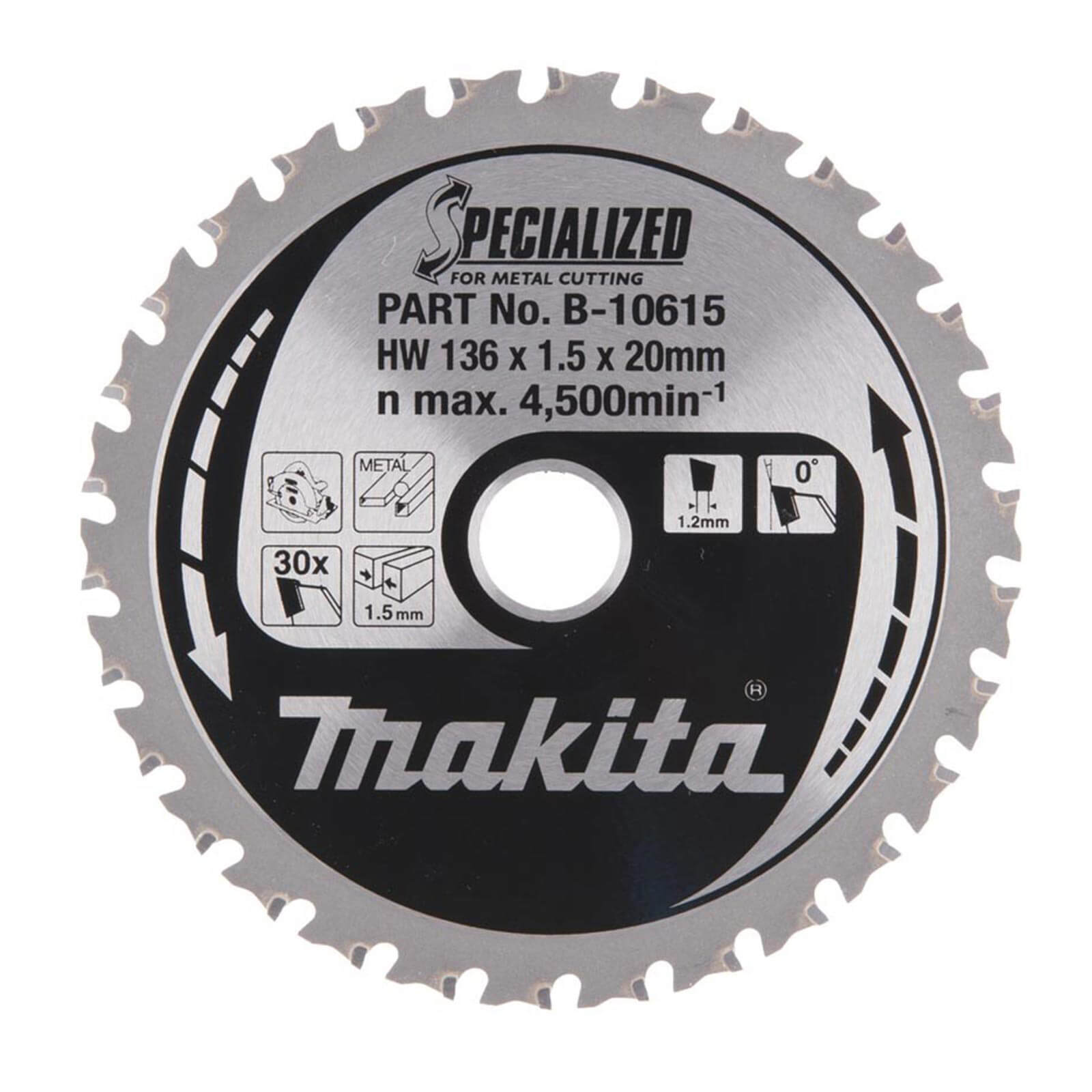 Image of Makita SPECIALIZED Construction Wood Cutting Saw Blade 190mm 12T 30mm