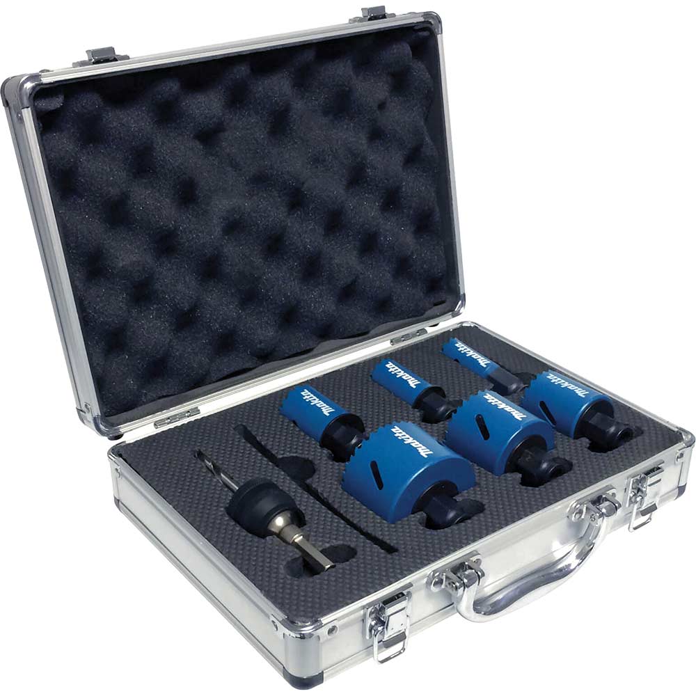 Makita 8 Piece Electricians Ezychange HSS Bi Metal Hole Saw Set