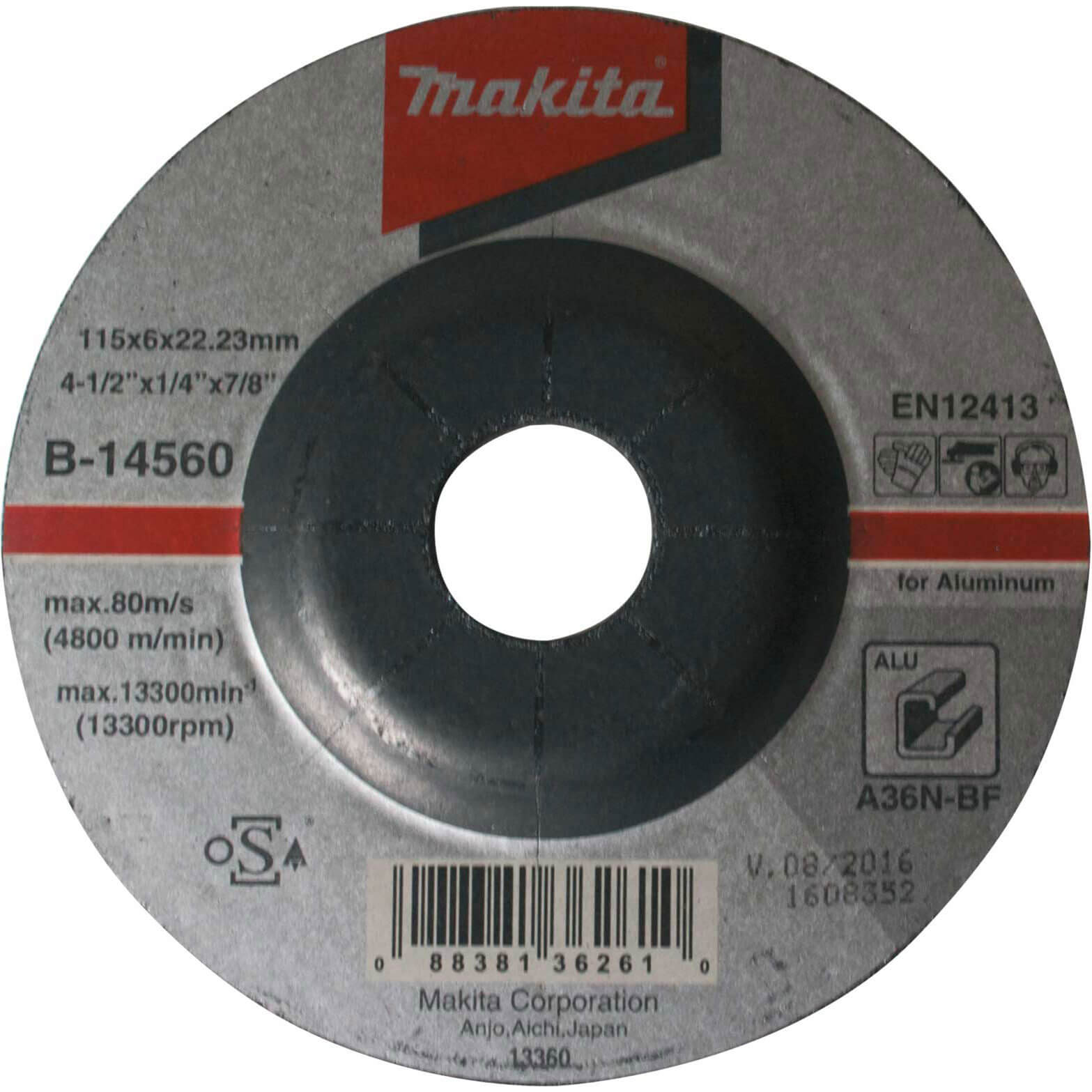 Image of Makita A36N Aluminium Grinding Disc 180mm