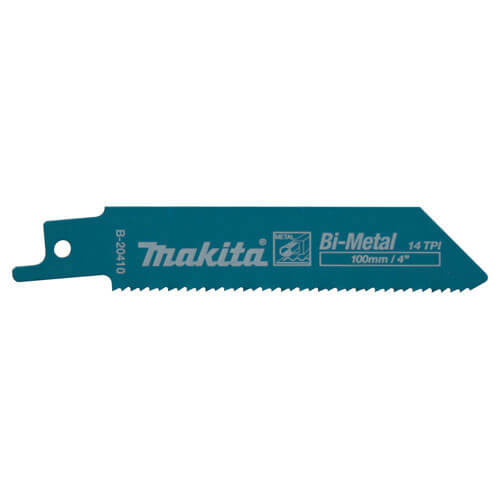 Image of Makita Bi-Metal Metal Cutting Reciprocating Sabre Saw Blades 100mm Pack of 5