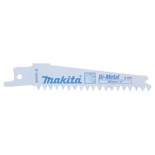 Image of Makita Bi-Metal Plasterboard Cutting Reciprocating Sabre Saw Blades 100mm Pack of 5