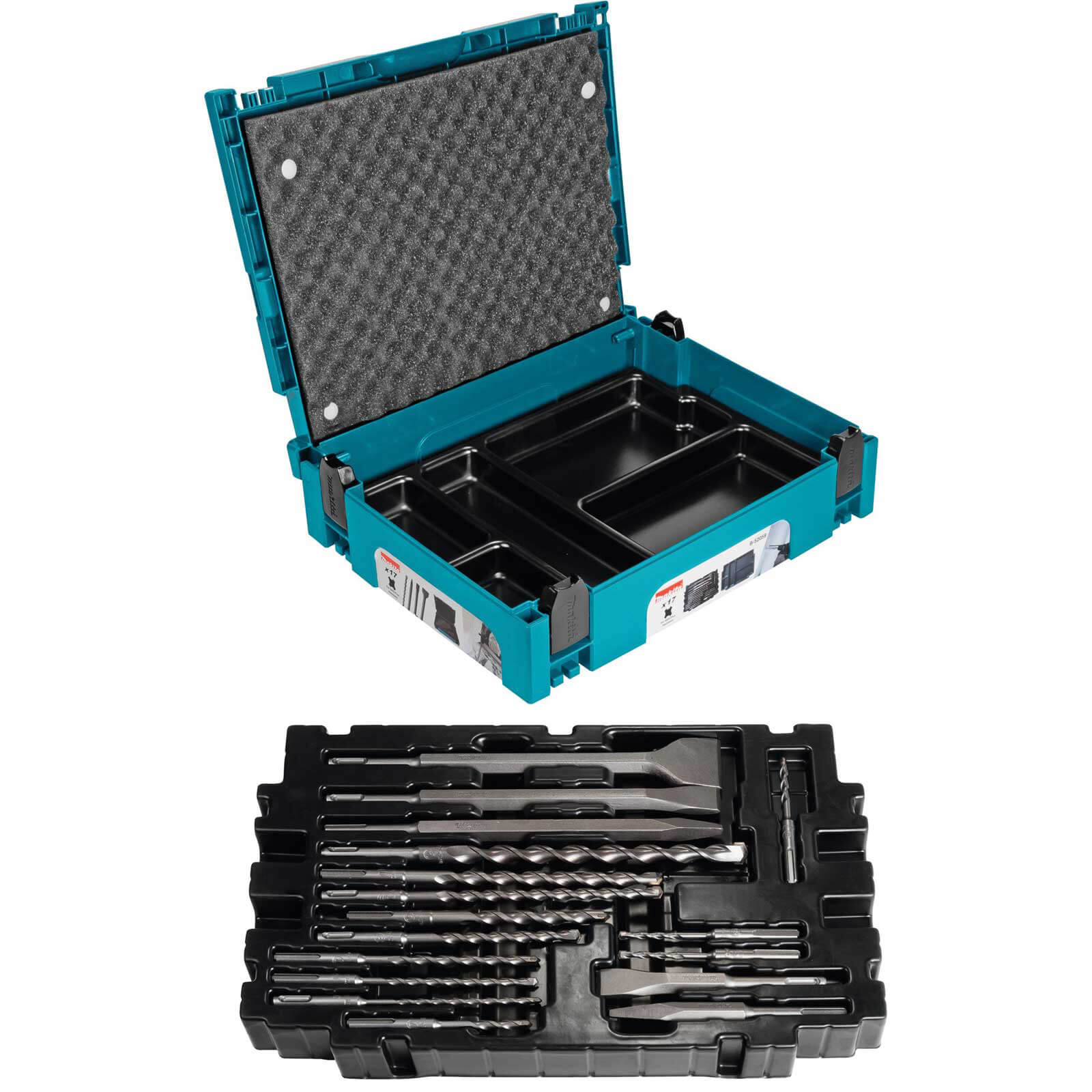 Image of Makita 17 Piece SDS Drill and Chisel Set in MakPac Case