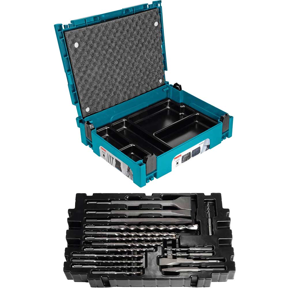 Image of Makita 17 Piece SDS Drill and Chisel Set in MakPac Case