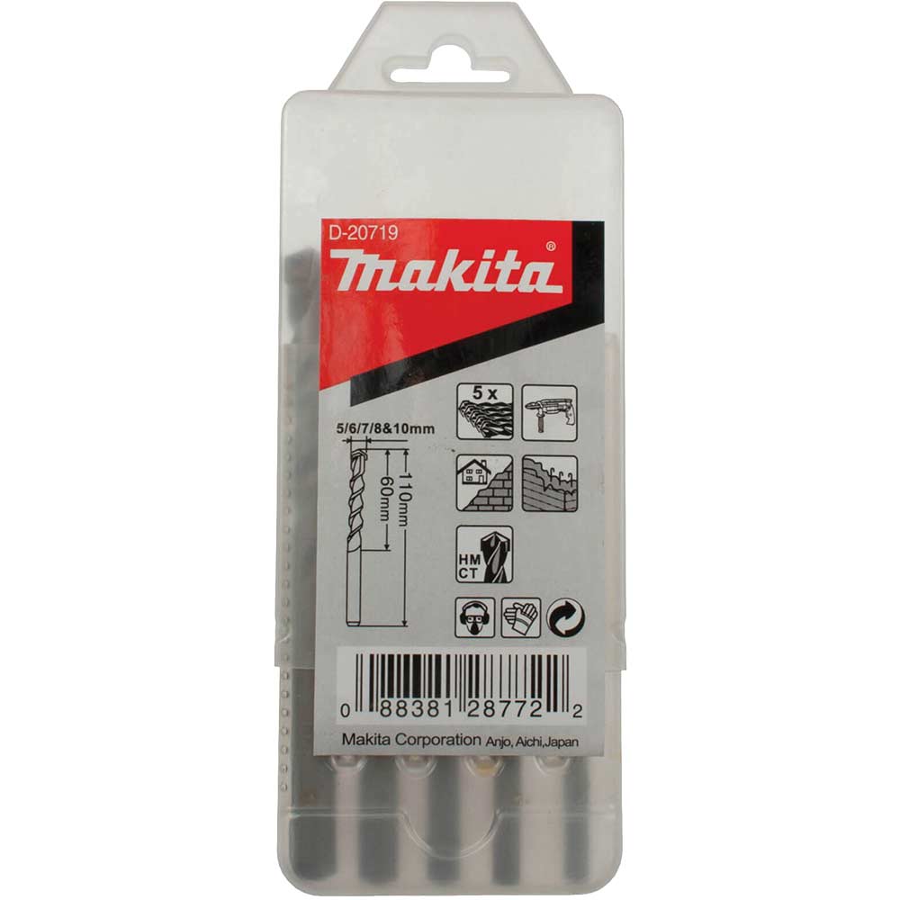 Image of Makita 5 Piece TCT Masonry Drill Bit Set