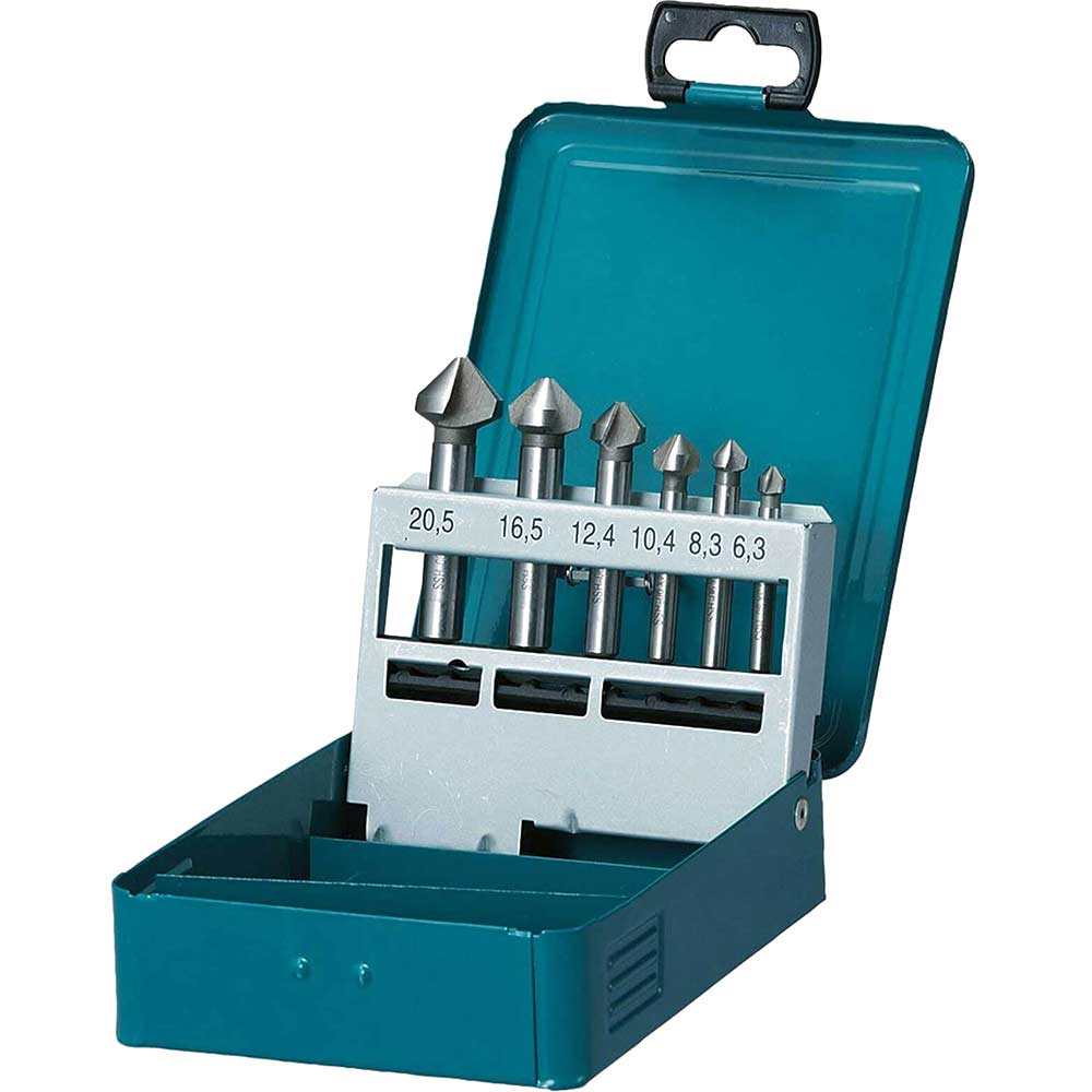 Image of Makita 6 Piece HSS Countersink Bit Set