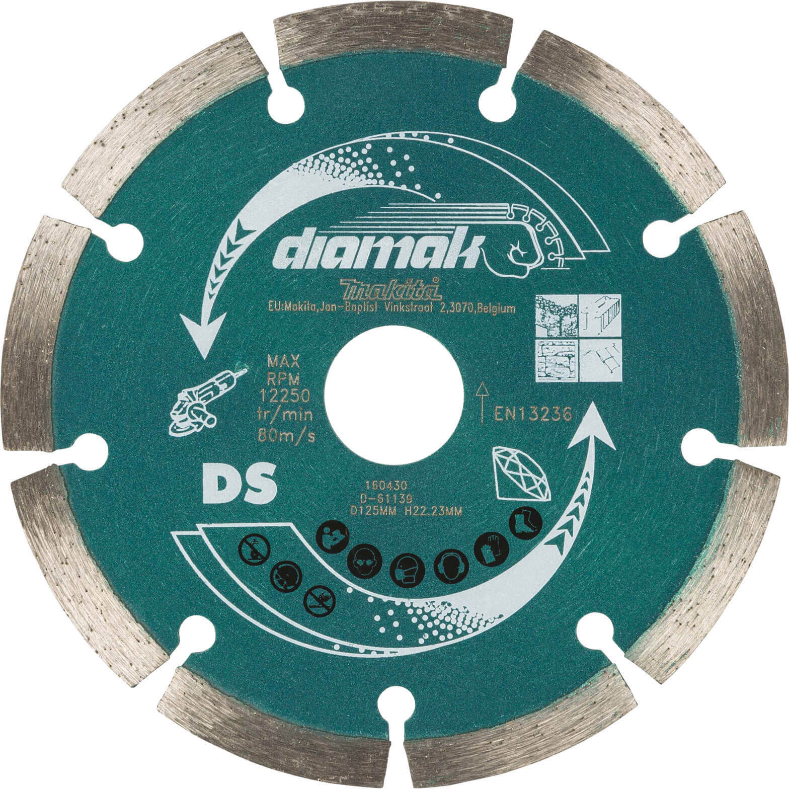 Image of Makita Diamak Diamond Segmented Rim Cutting Disc 125mm