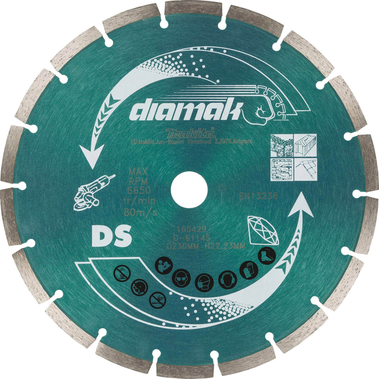 Image of Makita Diamak Diamond Segmented Rim Cutting Disc 230mm