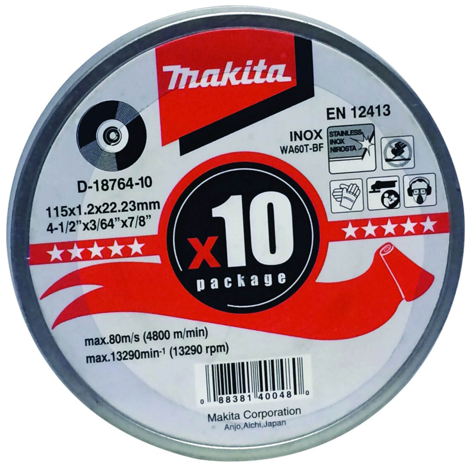 Image of Makita Ultra Thin Metal Cutting Disc 115mm Pack of 10