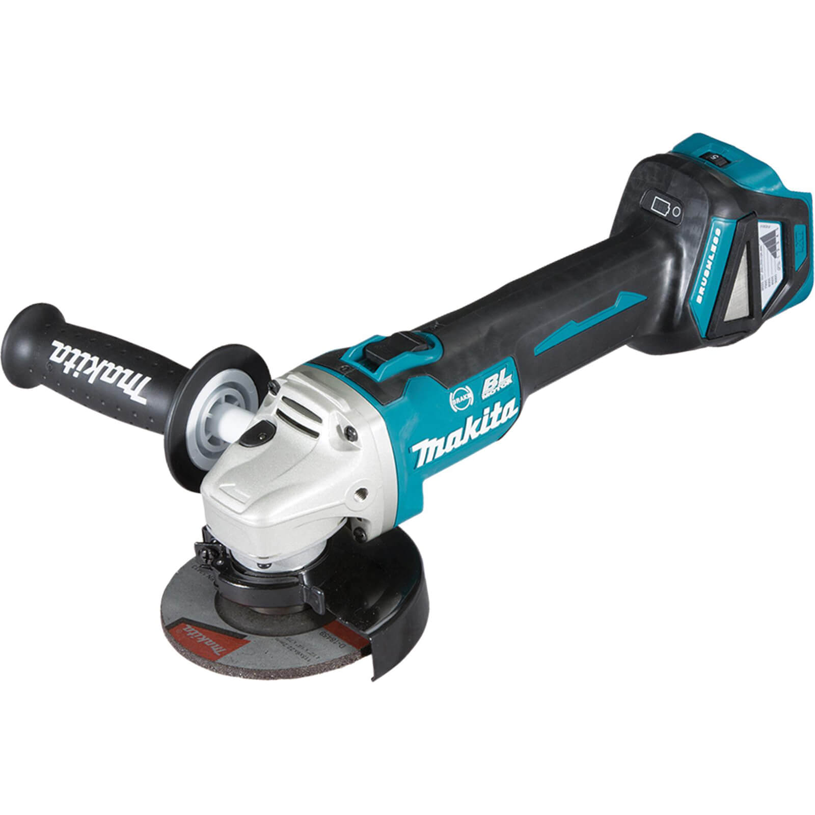 Image of Makita DGA463 18v LXT Cordless Brushless Slide Switch Angle Grinder 115mm No Batteries No Charger No Case