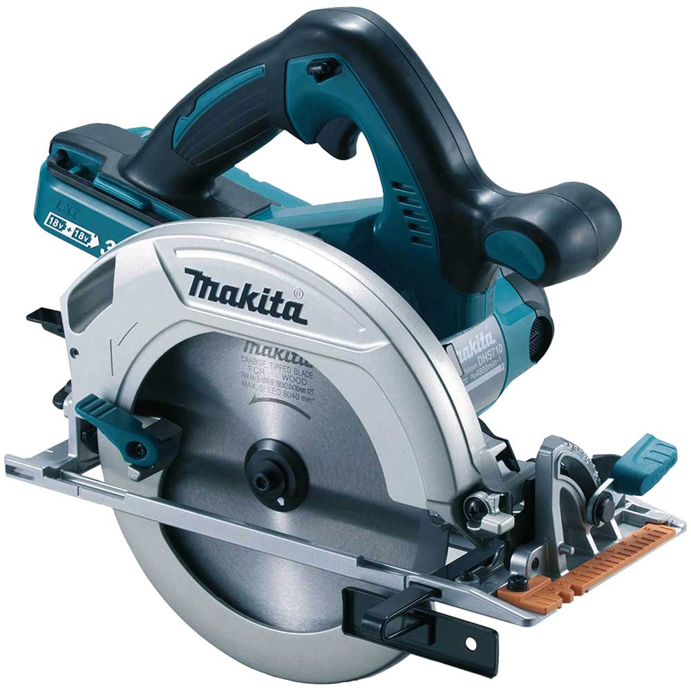 Image of Makita DHS710 Twin 18v LXT Cordless Circular Saw 185mm No Batteries No Charger Case