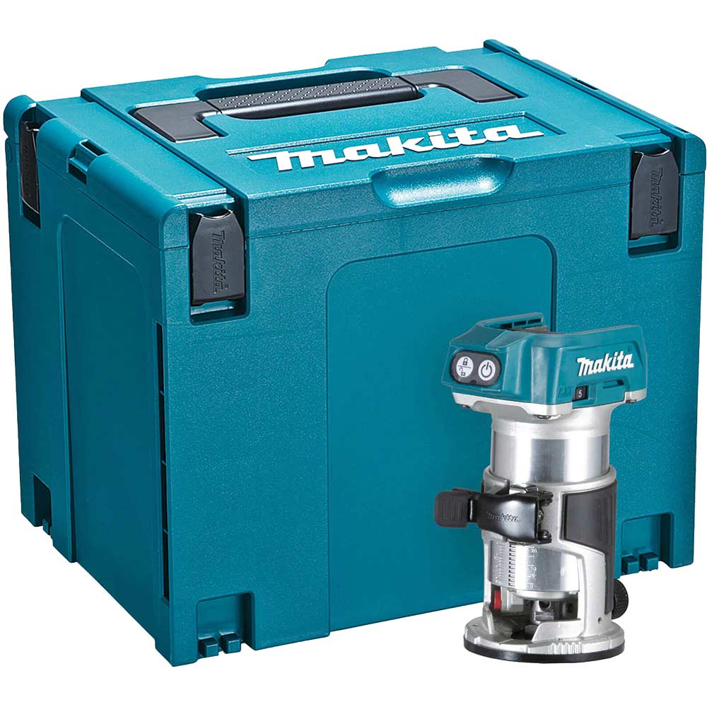 Makita DRT50 18v LXT Cordless Brushless Plunge Router and Trimmer Kit No Batteries No Battery Charger Case
