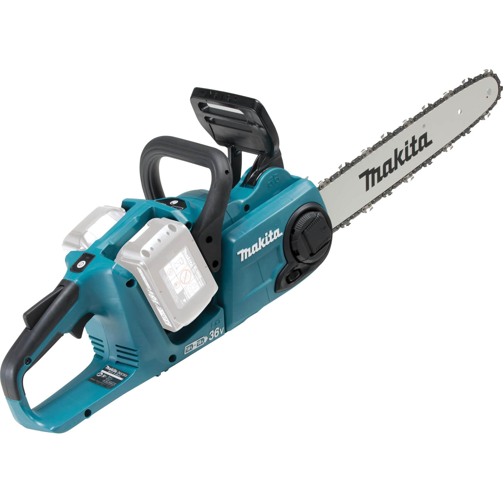 Image of Makita DUC353 Twin 18v LXT Cordless Brushless Chainsaw 350mm No Batteries No Charger