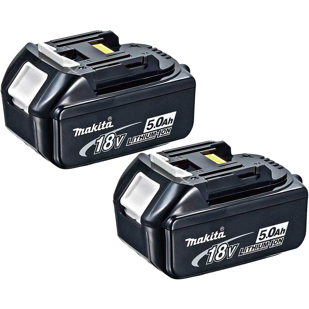 Image of Makita BL1850B 18v Cordless Li-ion Battery 5ah Pack of 2