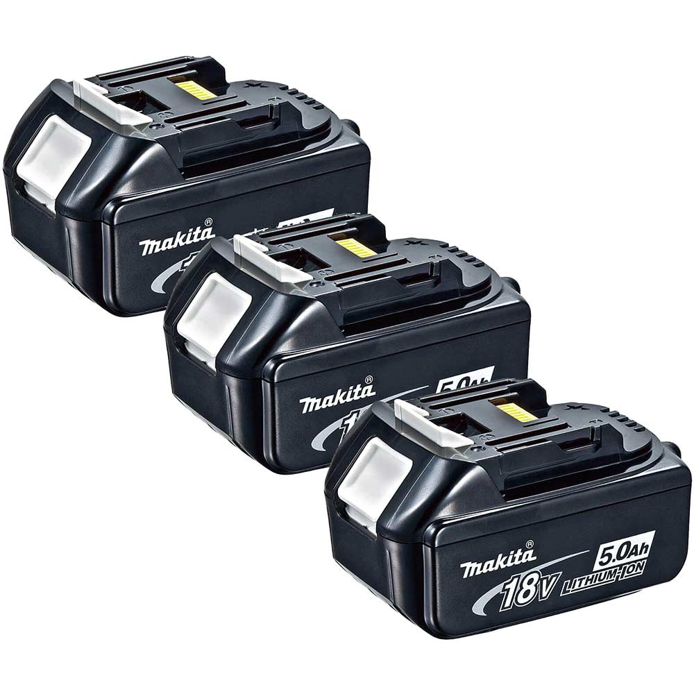 Image of Makita BL1850B 18v Cordless Li-ion Battery 5ah Pack of 3