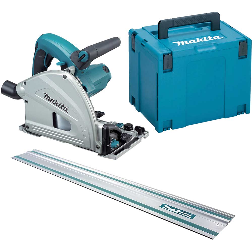 Image of Makita SP6000K1 Plunge Cut Circular Saw and Guide Rail Accessory 2 Piece Set 240v