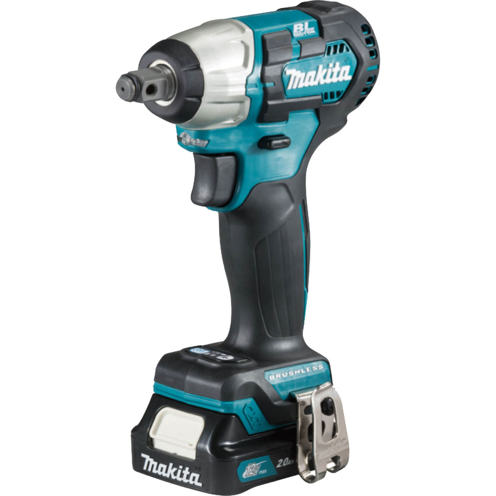 Image of Makita TW161D 12v Max CXT Cordless Brushless 1/2" Drive Impact Wrench 2 x 2ah Li-ion Charger Case