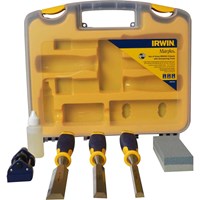 Marples 3 Piece Bevel Edge Chisel Set and Sharpening Kit 