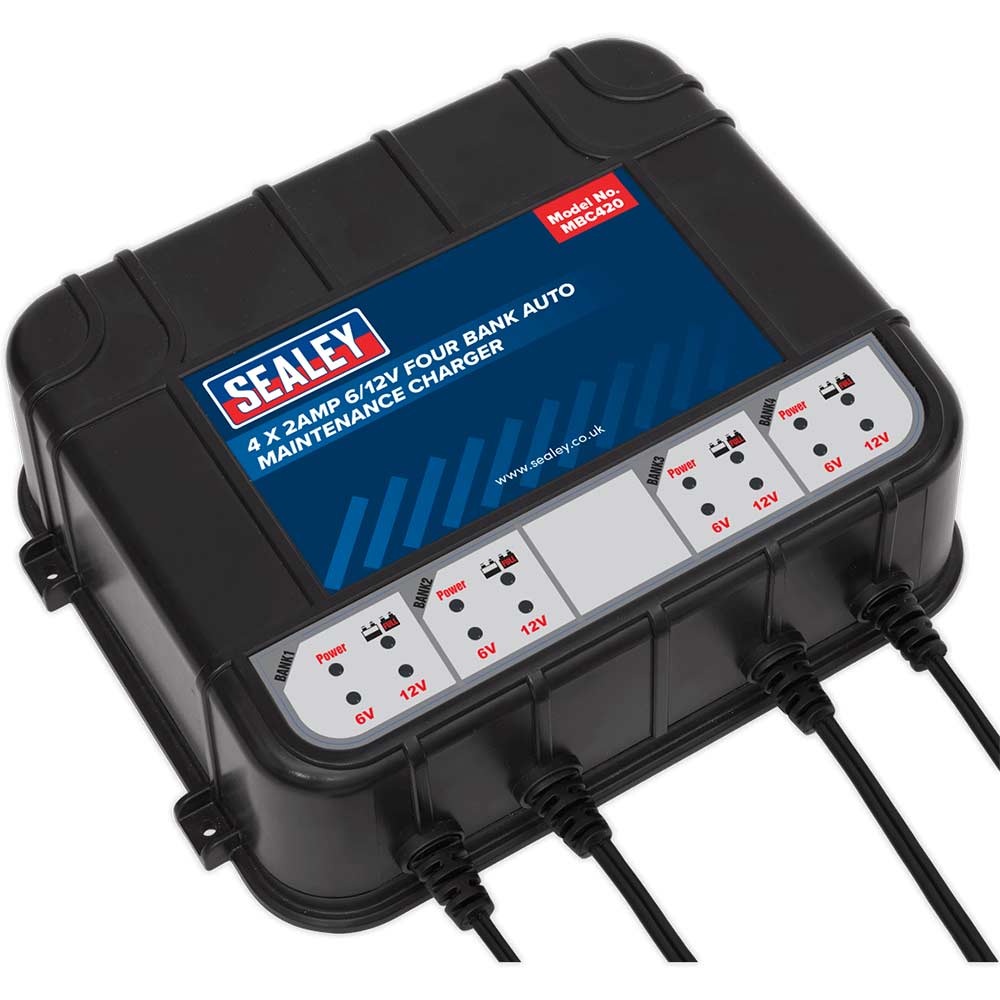 Sealey MBC420 Quad Bank Auto Maintenance Charger 6v or 12v