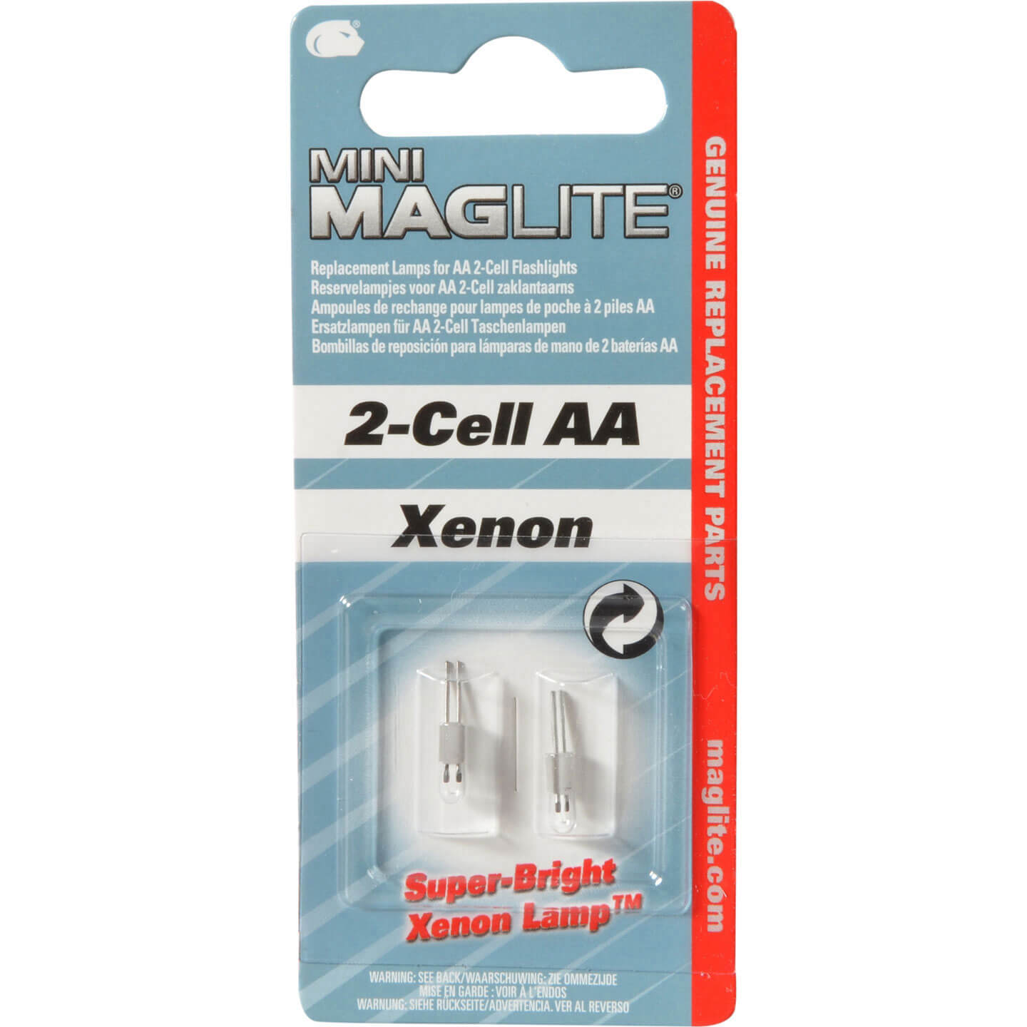 Maglite Replacement Mini Mag Xenon Torch Bulb Set Pack of 2