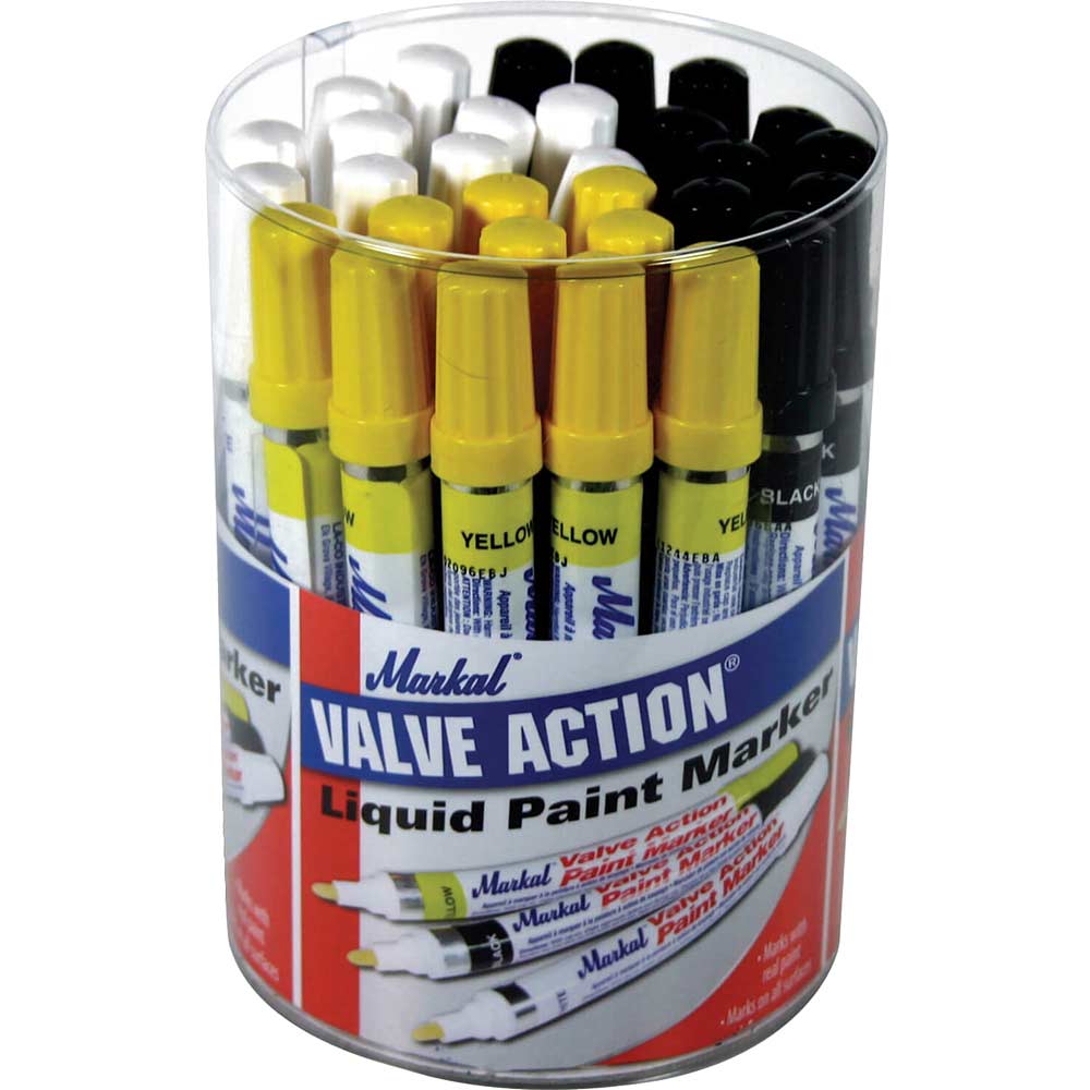 Image of Markal Valve Action Paint Marker Pen Tub Assorted Pack of 24