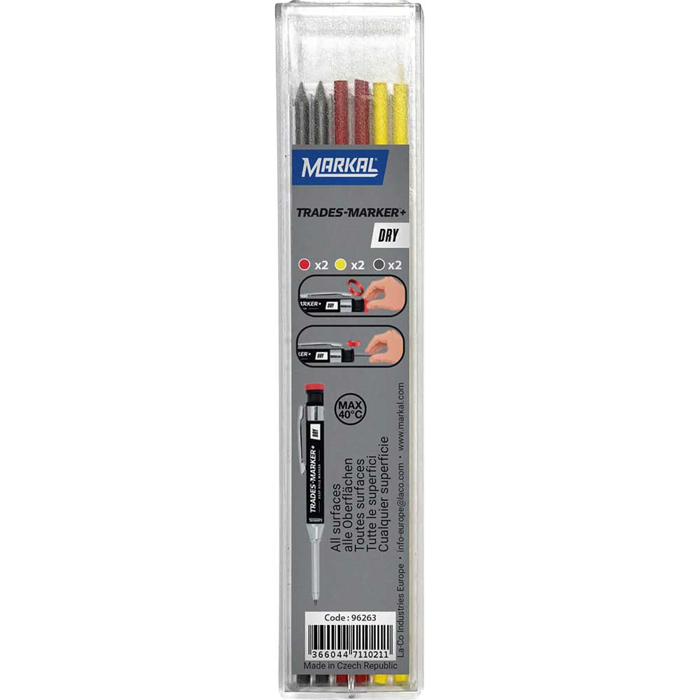 Markal Trades Marker Dry Assorted Refills